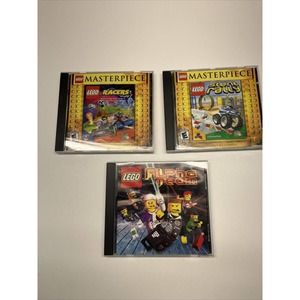Lego Masterpiece Lego Racers stunt rally and alpha team pc games lot of 3